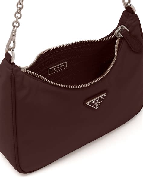 prada re-edition 2005 nylon shoulder bag brown|Prada 2005 re edition nylon.